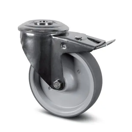 Produktfoto 1 von Tente Gebremst, schwenkbar Rolle, Rad ø 125 mm, 100 kg, Ges H. 155 mm, Rad B. 32 mm, Polypropylen