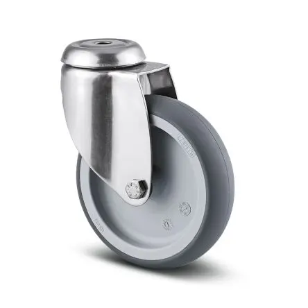 Produktfoto 1 von Tente Drehbar Rolle, Rad ø 100 mm, 80 kg, Ges H. 135 mm, Rad B. 32 mm, Polypropylen