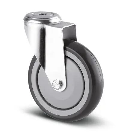 Produktfoto 1 von Tente Drehbar Rolle, Rad ø 100 mm, 80 kg, Ges H. 135 mm, Rad B. 32 mm, Polypropylen