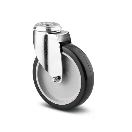 Produktfoto 1 von Tente Drehbar Rolle, Rad ø 100 mm, 70 kg, Ges H. 125 mm, Rad B. 44 mm, Polypropylen