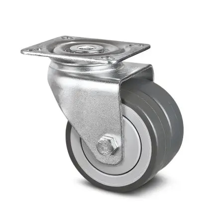 Produktfoto 1 von Tente Drehbar Rolle, Rad ø 75 mm, 85 kg, Ges H. 99 mm, Rad B. 25 mm, Polypropylen