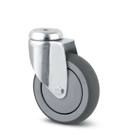 Tente Drehbar Rolle, Rad ø 75 mm, 75 kg, Ges H. 100 mm, Rad B. 25 mm, Polypropylen