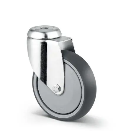 Produktfoto 1 von Tente Drehbar Rolle, Rad ø 125 mm, 100 kg, Ges H. 160 mm, Rad B. 32 mm, Polypropylen