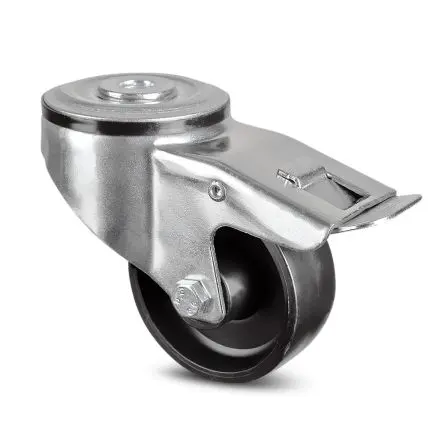 Produktfoto 1 von Tente Gebremst, schwenkbar Rolle, Rad ø 80 mm, 70 kg, Ges H. 108 mm, Rad B. 30 mm, Polypropylen