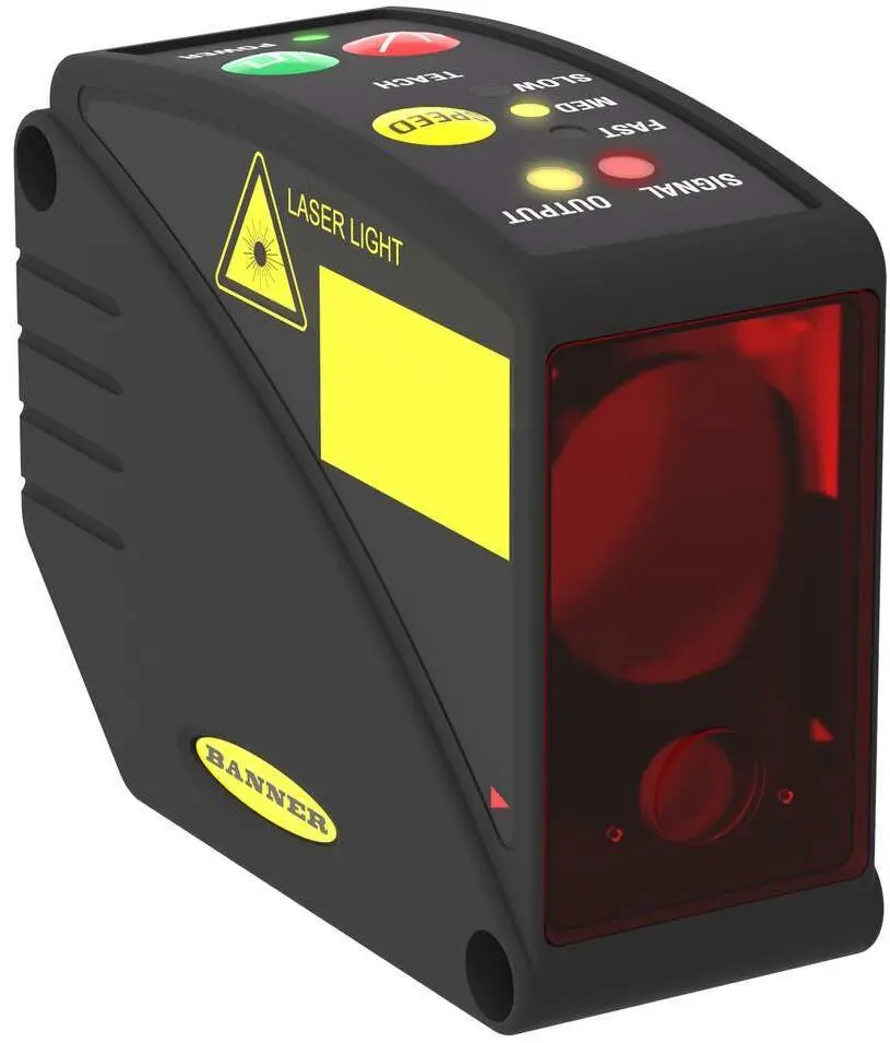 Produktfoto 1 von Banner Rechteckig Optischer Sensor, Annäherung, Bereich 0,3 → 5 m, 8-polig M12