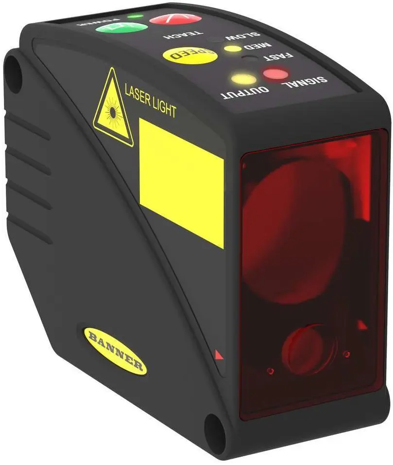 Produktfoto 1 von Banner Rechteckig Optischer Sensor, Annäherung, Bereich 300 → 5000 mm, M12