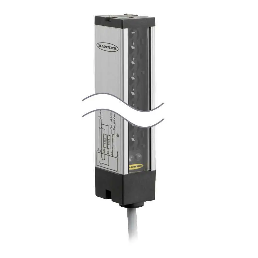 Produktfoto 1 von Banner Rechteckig Optischer Sensor, Teilabtastung, Bereich 0,3 → 2 m, PNP und NPN Ausgang, M12