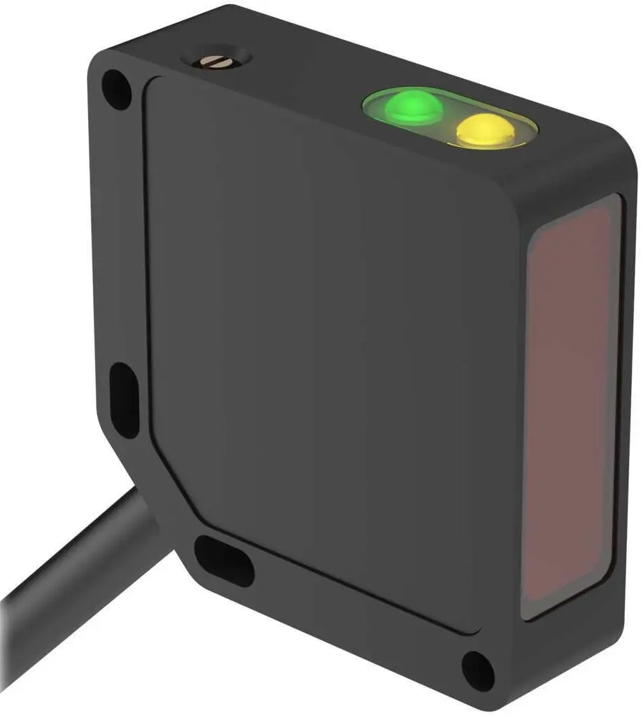 Banner Rechteckig Optischer Sensor, Diffus, Bereich 3 m, PNP Ausgang, 4-polig M12, Hell-/dunkelschaltend