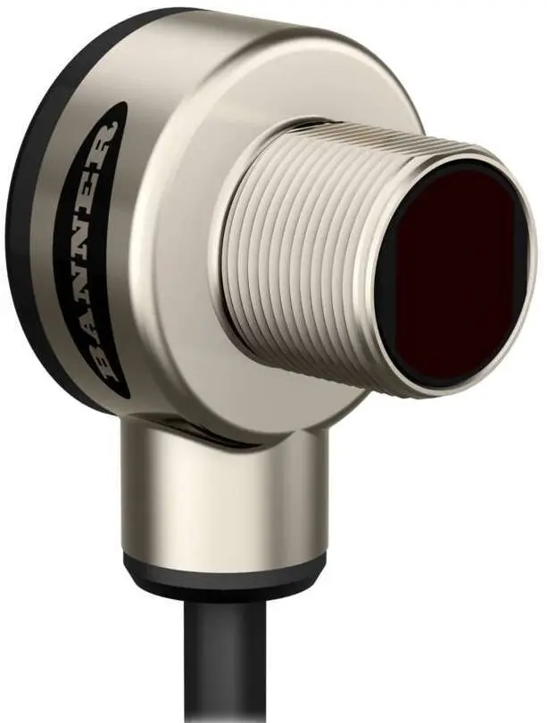 Produktfoto 1 von Banner zylindrisch Optischer Sensor, Diffus, Bereich 20 m, PNP Ausgang, 4-polig M12, Hell-/dunkelschaltend