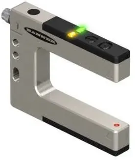 Banner U Shaped (Also: Fork; Gabel) Optischer Sensor, Dagegen, Bereich 30 mm, NPN Ausgang, M8, Hell-/dunkelschaltend