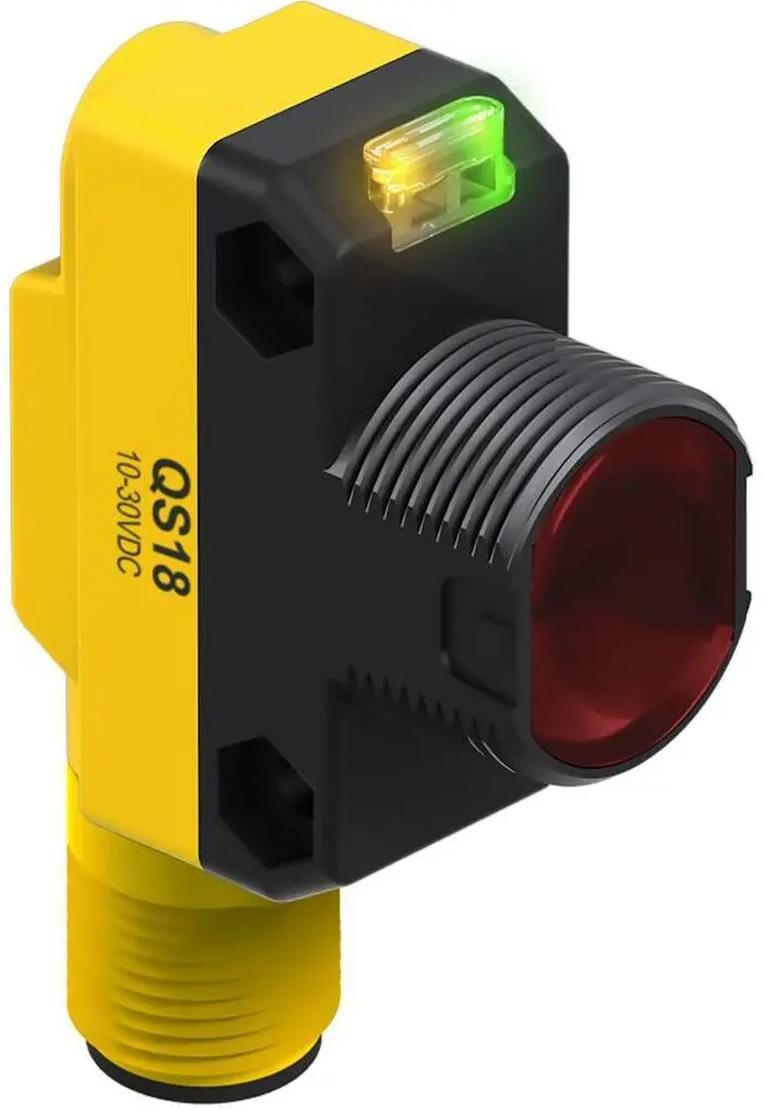 Produktfoto 1 von Banner Rechteckig Optischer Sensor, Retroreflektierend, Bereich 3 m, PNP Ausgang, Integral QD, Hell-/dunkelschaltend