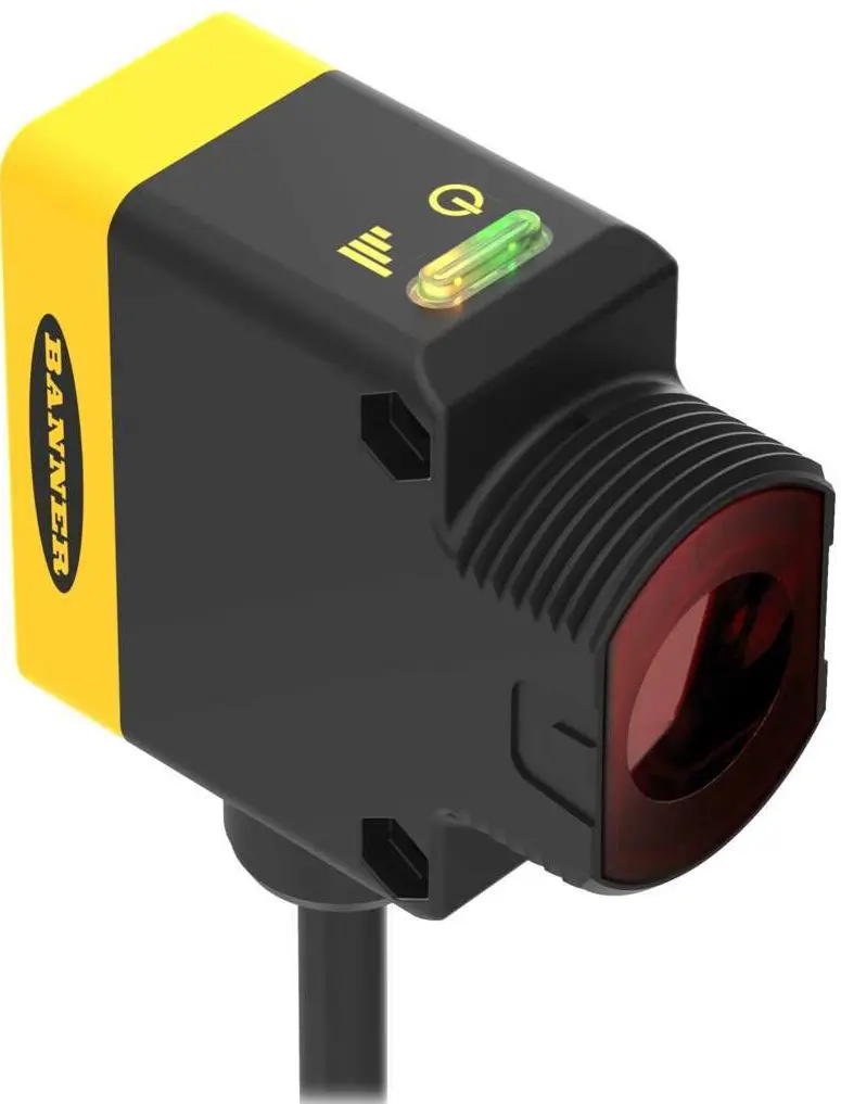 Produktfoto 1 von Banner Rechteckig Optischer Sensor, Dagegen, Bereich 60 m, SPDT Ausgang, Integral QD