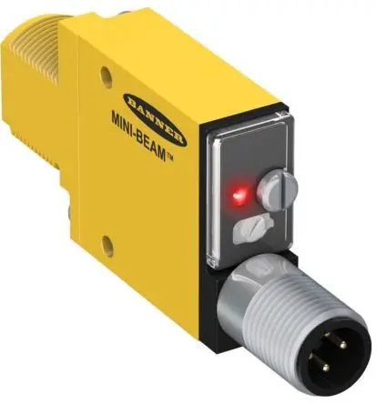 Banner MINI-BEAM DC Voltage Rechteckig Optischer Sensor, Reflektierend, Bipolar Ausgang, Integrierte Schnellkupplung