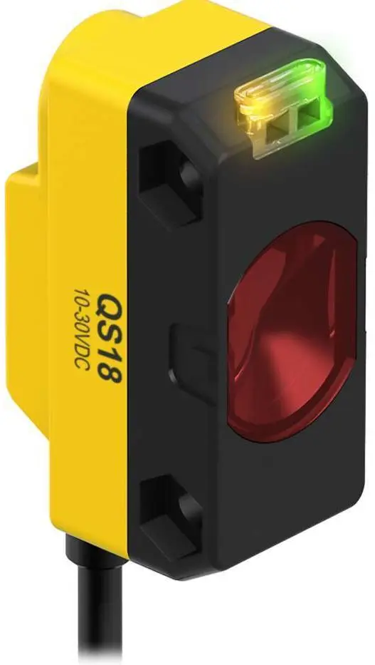 Produktfoto 1 von Banner Rechteckig Optischer Sensor, Dagegen, Bereich 3 m, PNP Ausgang, Anschlusskabel, Hell-/dunkelschaltend