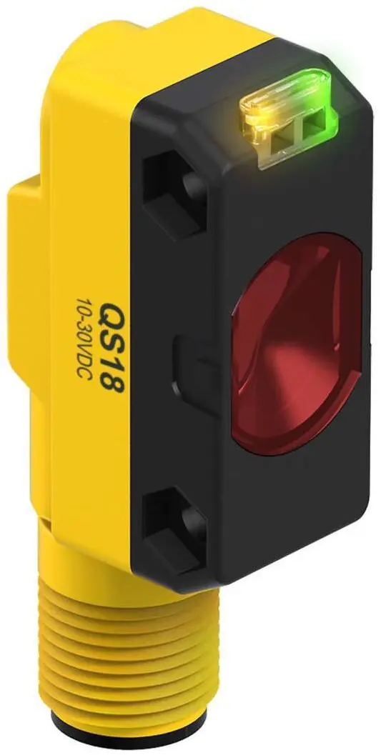 Produktfoto 1 von Banner Rechteckig Optischer Sensor, Dagegen, Bereich 3 m, PNP Ausgang, Integral QD, Hell-/dunkelschaltend