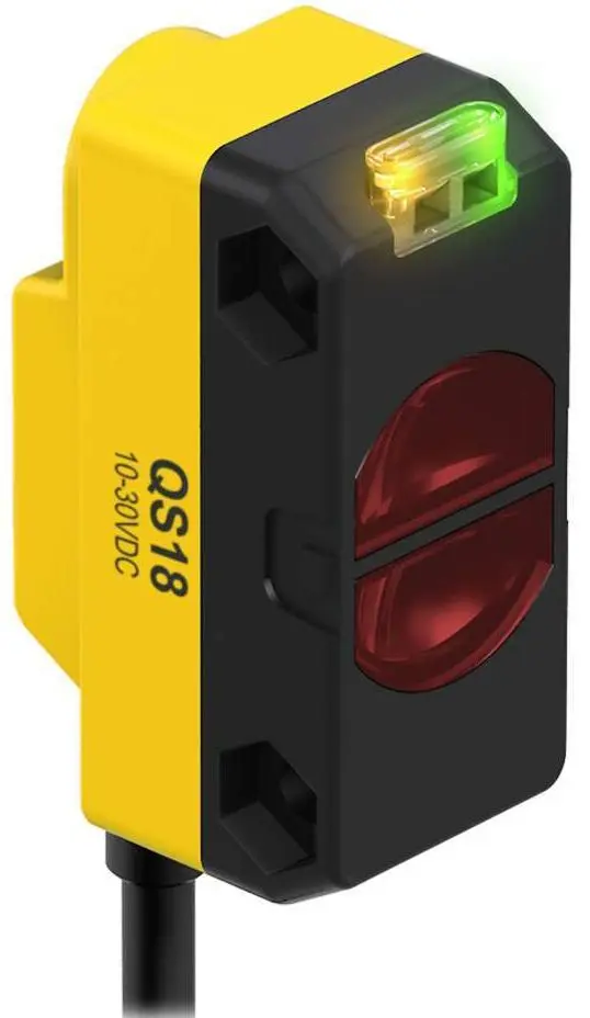 Produktfoto 1 von Banner Rechteckig Optischer Sensor, Annäherung, Bereich 100 mm, PNP Ausgang, Zopf QD, Hell-/dunkelschaltend