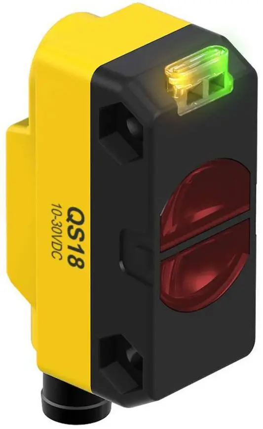 Produktfoto 1 von Banner Rechteckig Optischer Sensor, Annäherung, Bereich 100 mm, PNP Ausgang, Integral QD, Hell-/dunkelschaltend