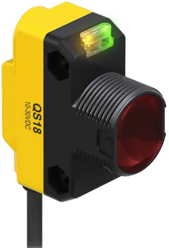 Produktfoto 1 von Banner Rechteckig Optischer Sensor, Retroreflektierend, Bereich 3 m, PNP Ausgang, Zopf QD, Hell-/dunkelschaltend