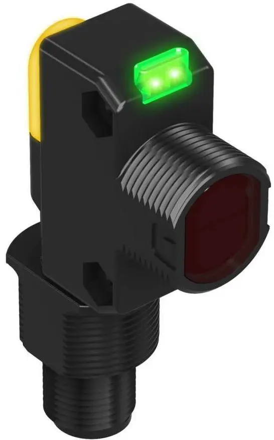 Produktfoto 1 von Banner zylindrisch Optischer Sensor, Diskret, Bereich 3500 mm, PNP Ausgang, 4-polig M12 QD, Hell-/dunkelschaltend