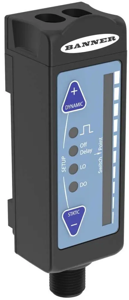 Produktfoto 1 von Banner Optischer Sensor, Diskret, Bereich 50 mm, Bipolar (NPN/PNP) Ausgang, 5-polig M12 Integral QD,
