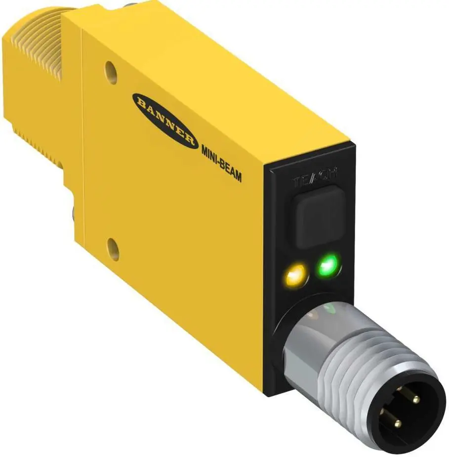 Produktfoto 1 von Banner Optischer Sensor, Retroreflektierend, Bereich 130 mm, Bipolare NPN/PNP Ausgang, 5-polig M12 QD