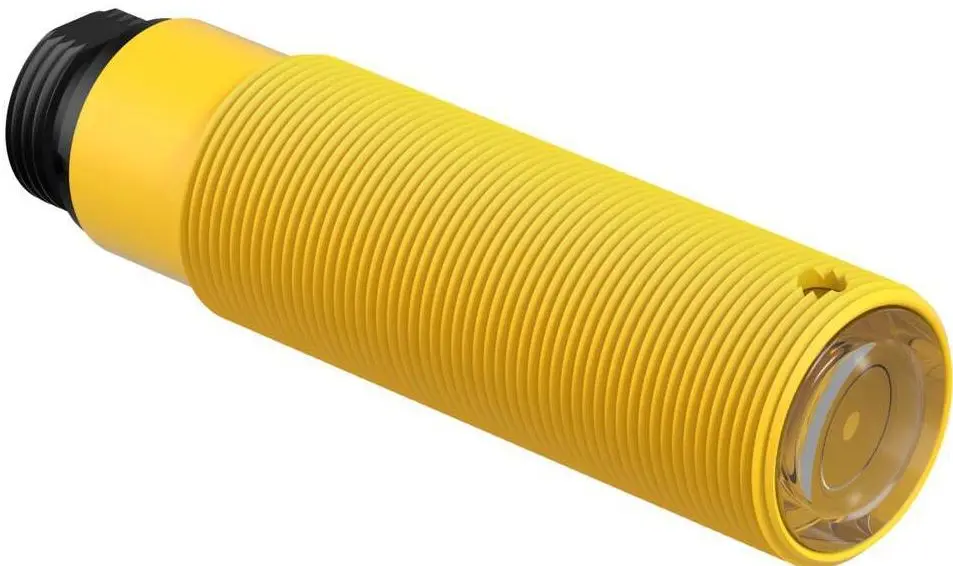 Produktfoto 1 von Banner zylindrisch Optischer Sensor, Empfänger, Bereich 140 mm, 3-Stift Mini Integral QD, Hell-/dunkelschaltend