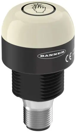 Produktfoto 1 von Banner K30 LED Dauerbetrieb Signalleuchte 30V dc Weiß Basis, Ø 30 mm x 54.5 mm IP67, IP69K