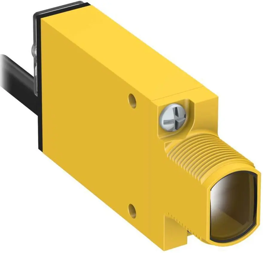 Banner Rechteckig Optischer Sensor, Konvergenter Modus, Bereich 16 mm, SPDT Ausgang, Anschlusskabel,