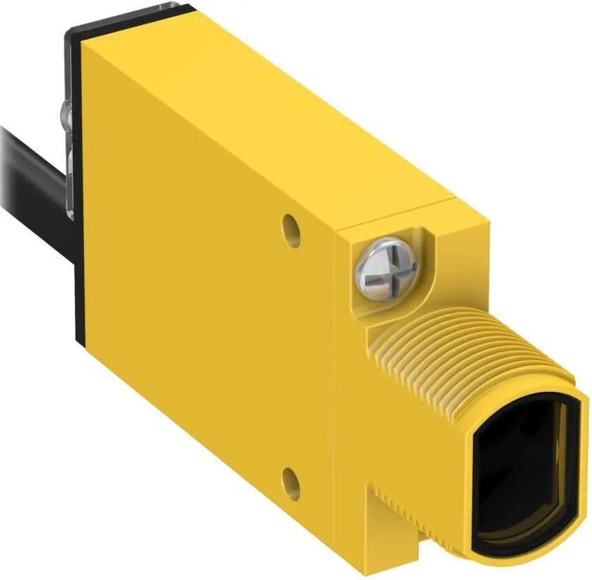 Produktfoto 1 von Banner Rechteckig Optischer Sensor, Retroreflektierend, Bereich 5 m, SPDT Ausgang, Anschlusskabel, Hell-/dunkelschaltend