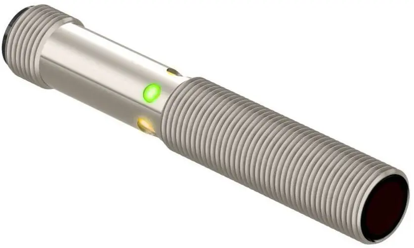 Produktfoto 1 von Banner zylindrisch Optischer Sensor, Hintergrundunterdrückung, Bereich 50 mm, NPN Ausgang, M12 Integral QD,