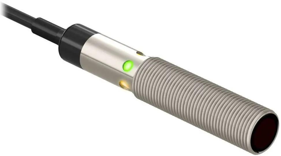 Produktfoto 1 von Banner zylindrisch Optischer Sensor, Hintergrundunterdrückung, Bereich 25 mm, PNP Ausgang, M12 Anschlusskabel QD,