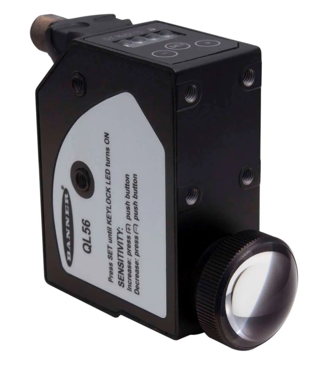 Produktfoto 1 von Banner Kubisch Optischer Sensor, Bereich 30 → 50 mm, Bipolar Ausgang, 5-polig M12 Integral QD, Hellschaltend