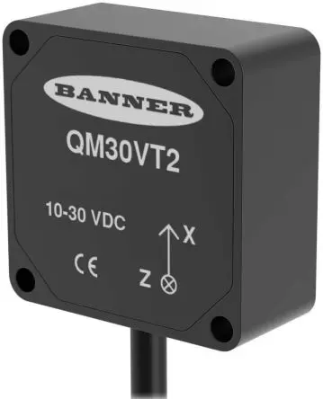Produktfoto 1 von Banner Vibrationssensor 46 mm/s 9 mA 30 V dc 4000 Hz L. 2.09 m, -40 °C 105 °C