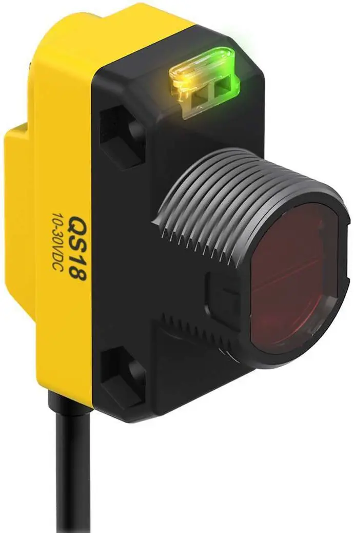 Produktfoto 1 von Banner Rechteckig Optischer Sensor, Gepolt, Bereich 3500 mm, PNP Ausgang, 3 - Pin M8 Pigtail QD, Hellschaltend