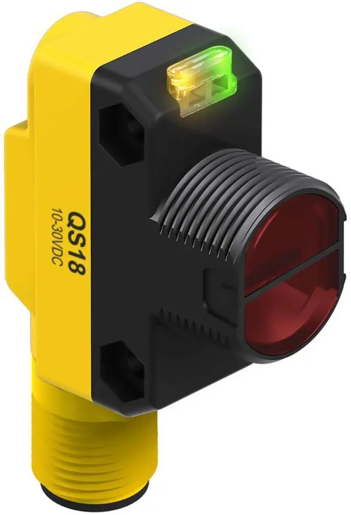 Produktfoto 1 von Banner Rechteckig Optischer Sensor, Diffus, Bereich 600 mm, 2 NPN/2 PNP Ausgang, M12 Integral QD, Hell-/dunkelschaltend