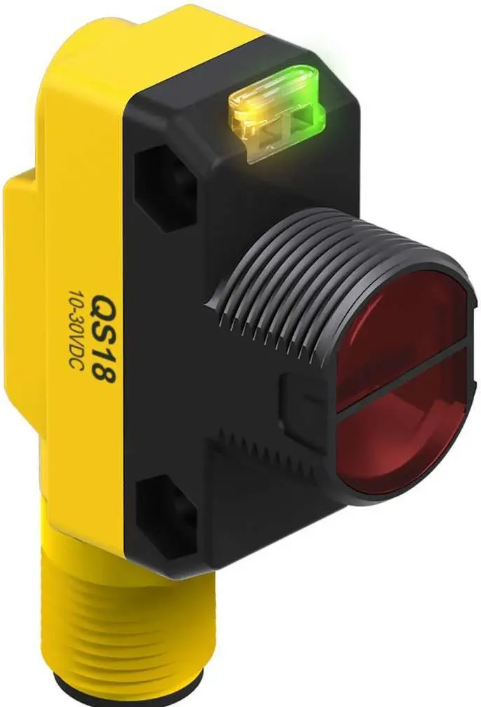 Banner Rechteckig Optischer Sensor, Diffus, Bereich 600 mm, NPN Ausgang, 4 - Stift M12 Intergral QD,
