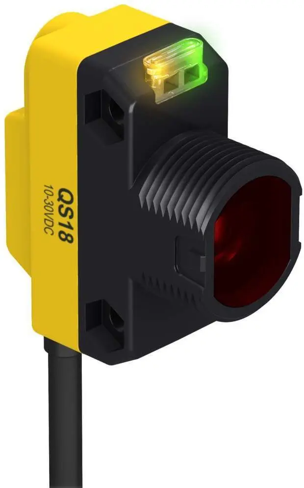 Produktfoto 1 von Banner Rechteckig Optischer Sensor, Gepolt, Bereich 3000 mm, NPN Ausgang, Anschlusskabel, Hell-/dunkelschaltend