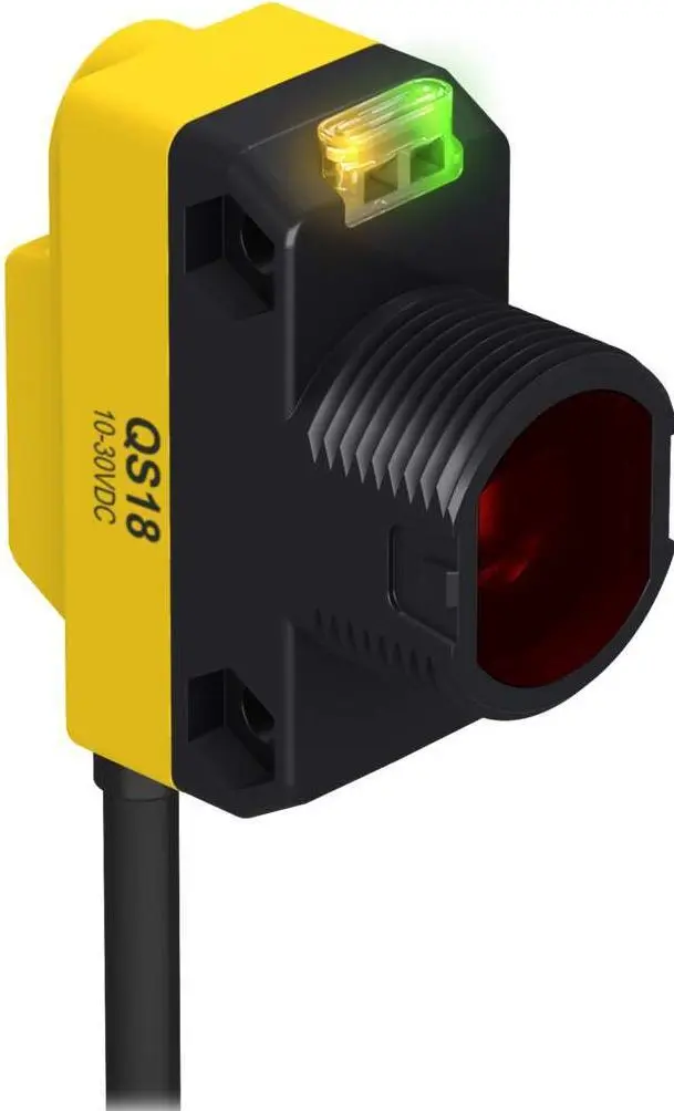 Produktfoto 1 von Banner Rechteckig Optischer Sensor, Gepolt, Bereich 3000 mm, NPN Ausgang, M12 Anschlusskabel QD, Hell-/dunkelschaltend
