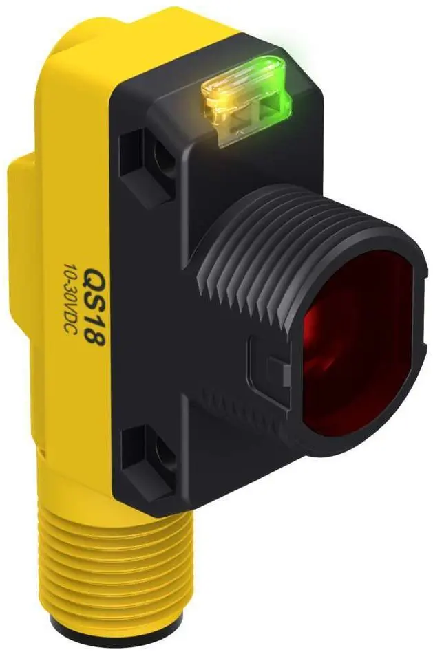 Produktfoto 1 von Banner Rechteckig Optischer Sensor, Gepolt, Bereich 3000 mm, NPN Ausgang, M12 Integral QD, Hell-/dunkelschaltend