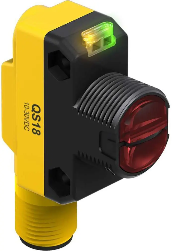 Produktfoto 1 von Banner Rechteckig Optischer Sensor, Konvergent, Bereich 43 mm, PNP Ausgang, M12 Integral QD, Hell-/dunkelschaltend