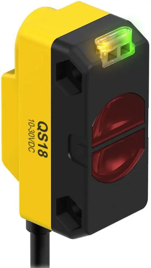 Produktfoto 1 von Banner Rechteckig Optischer Sensor, Diffus, Bereich 500 mm, PNP Ausgang, Stecker, Hell-/dunkelschaltend