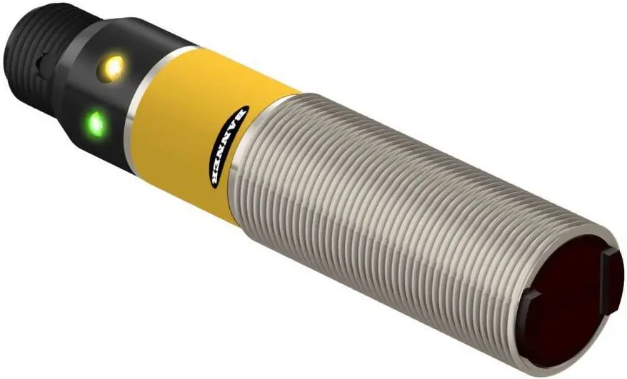 Banner zylindrisch Optischer Sensor, Hintergrundunterdrückung, Bereich 50 mm, NPN Ausgang, 4 - Stift M12 Intergral QD,