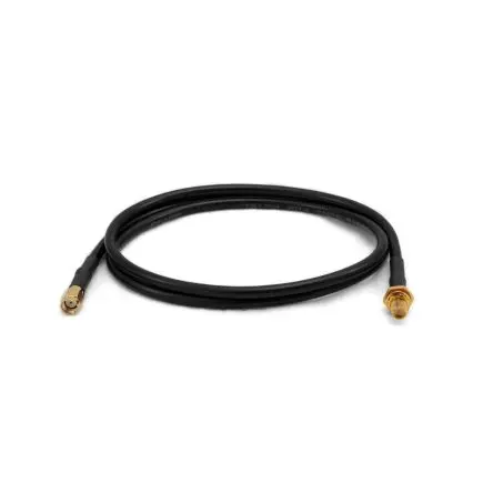Produktfoto 1 von Banner RP-SMA RG58 Kabel, Abgeschlossen, 50 ��, 2 m, Aussen ø 4.95 mm Außen-ø , Schwarz