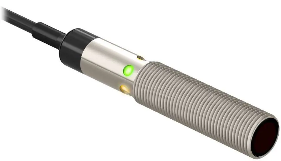 Produktfoto 1 von Banner zylindrisch Optischer Sensor, Hintergrundunterdrückung, Bereich 50 mm, PNP Ausgang, M12 Anschlusskabel QD,