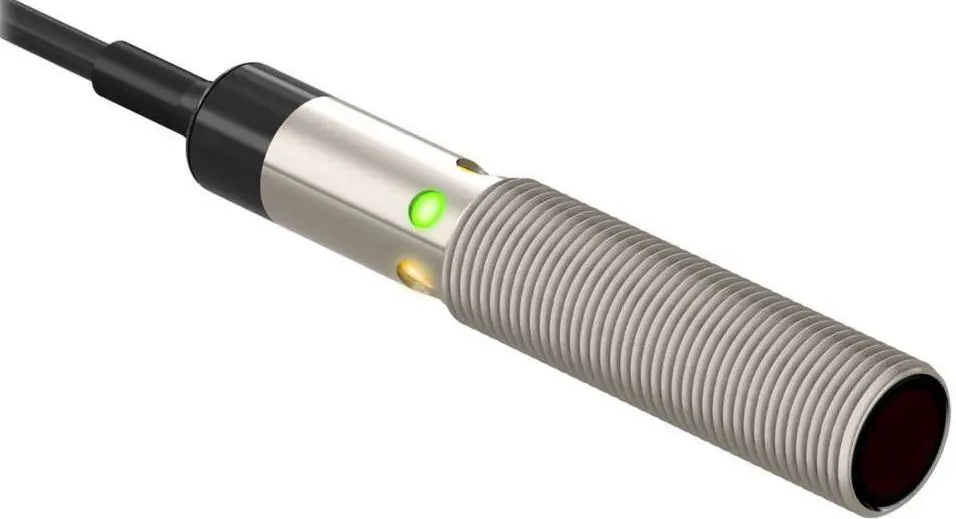 Produktfoto 1 von Banner zylindrisch Optischer Sensor, Hintergrundunterdrückung, Bereich 75 mm, PNP Ausgang, M12 Anschlusskabel QD,
