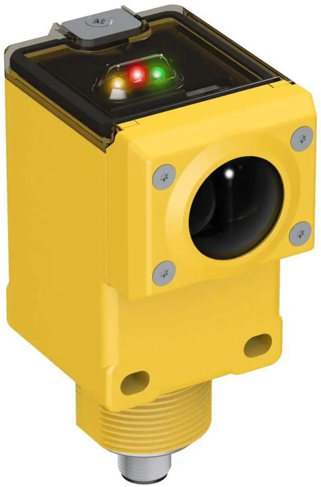 Produktfoto 1 von Banner Rechteckig Optischer Sensor, Konvergent, Bereich 100 mm, Bipolar Ausgang, M12 Integral QD, Hell-/dunkelschaltend