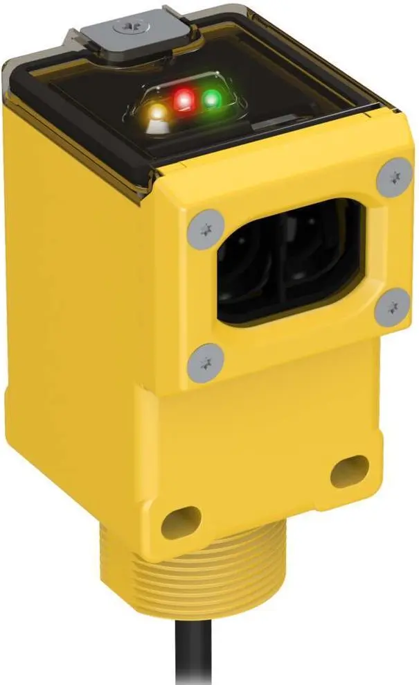 Produktfoto 1 von Banner Rechteckig Optischer Sensor, Bereich 0,08 → 9, Bipolare NPN/PNP Ausgang, Drahtanschluss,