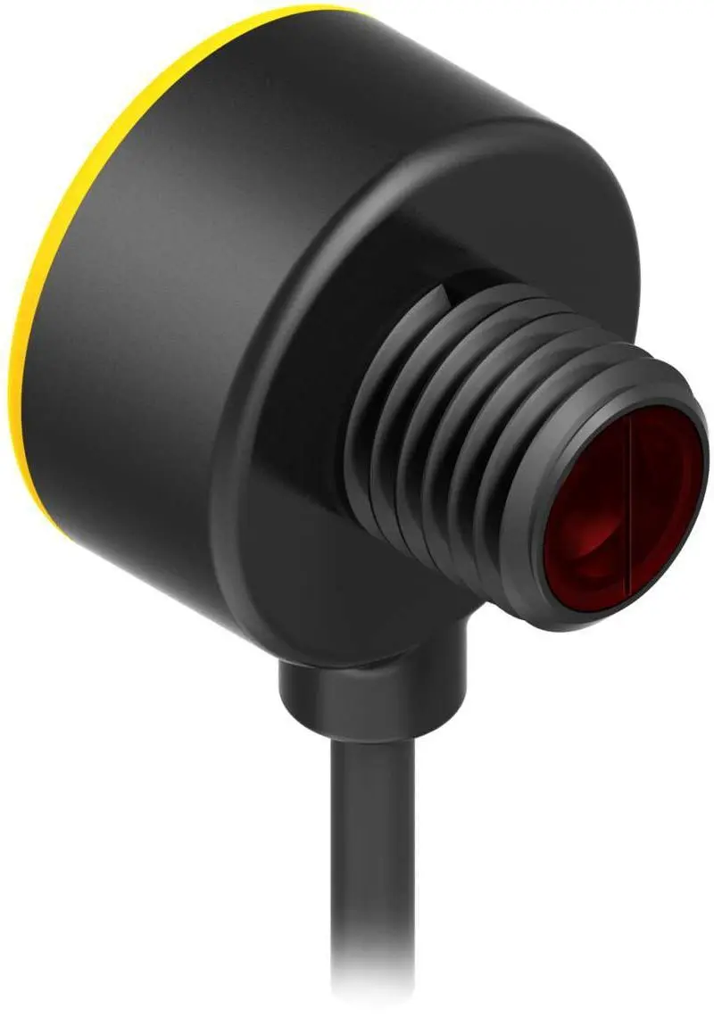 Produktfoto 1 von Banner zylindrisch Optischer Sensor, Bereich 100 mm, PNP-Licht einschalten Ausgang, Anschlusskabel, Hellschaltend