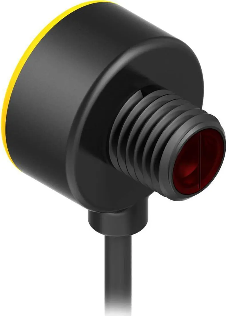 Produktfoto 1 von Banner zylindrisch Optischer Sensor, Bereich 50 mm, PNP-Licht einschalten Ausgang, Anschlusskabel, Hellschaltend