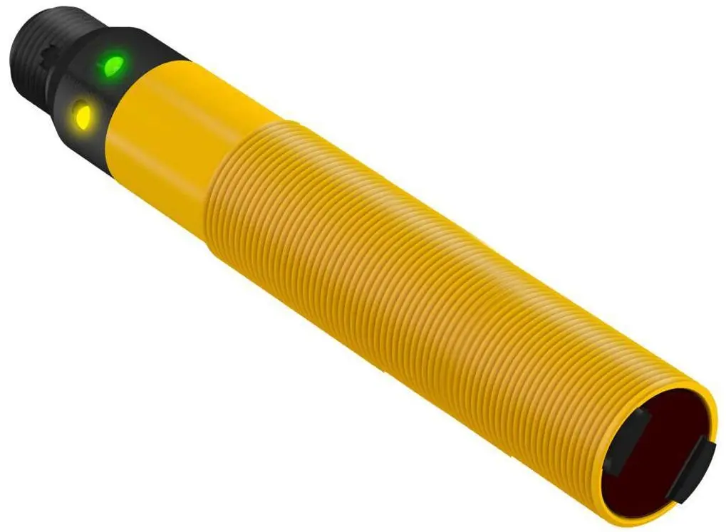 Produktfoto 1 von Banner zylindrisch Optischer Sensor, Unterdrückung, Bereich 50 mm, Festzustand Ausgang, 4-poliger Mikro-Steckverbinder,